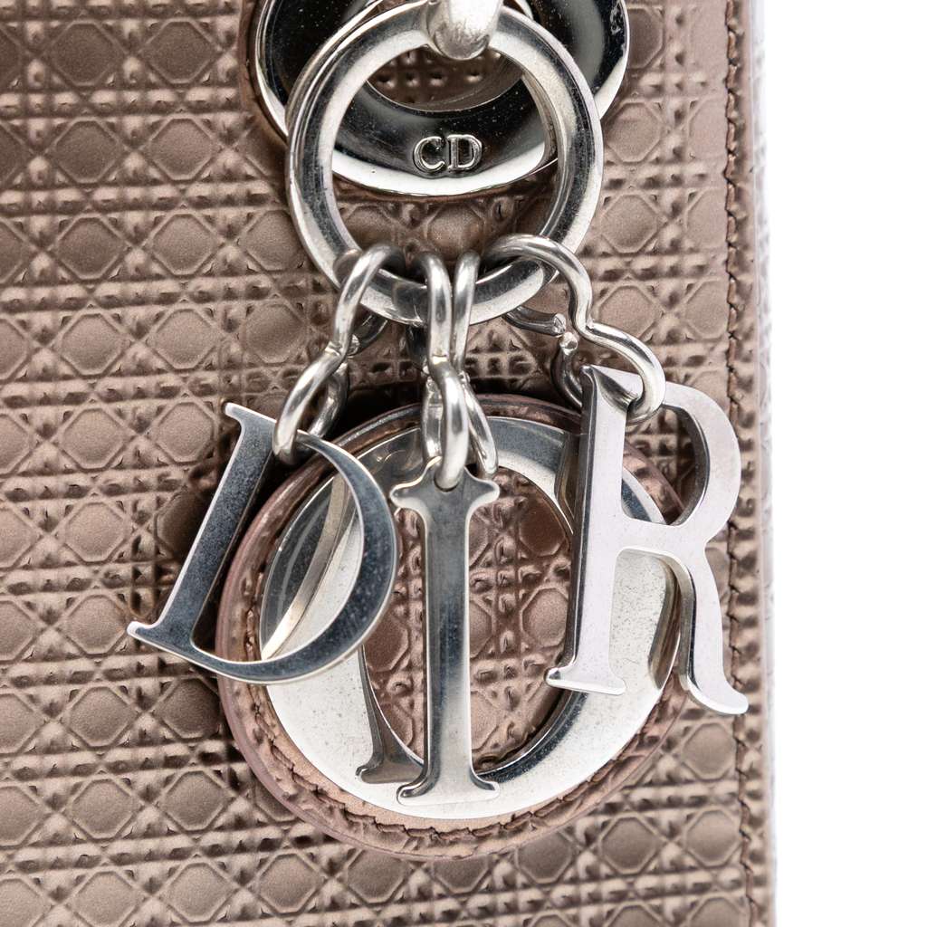 Dior Mini Metallic Patent Microcannage Lady Dior - 5