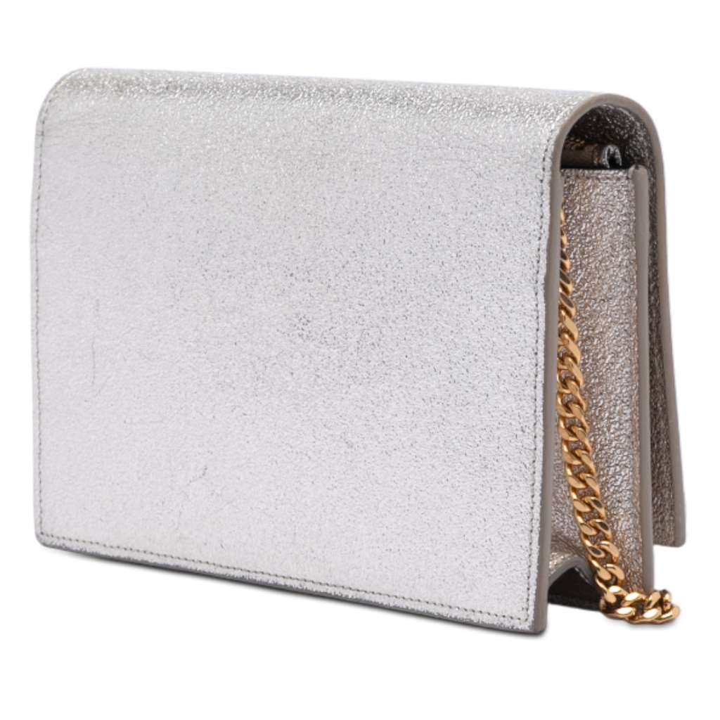 Saint Laurent Metallic Calfskin Monogram Kate Tassel Wallet on Chain - 2