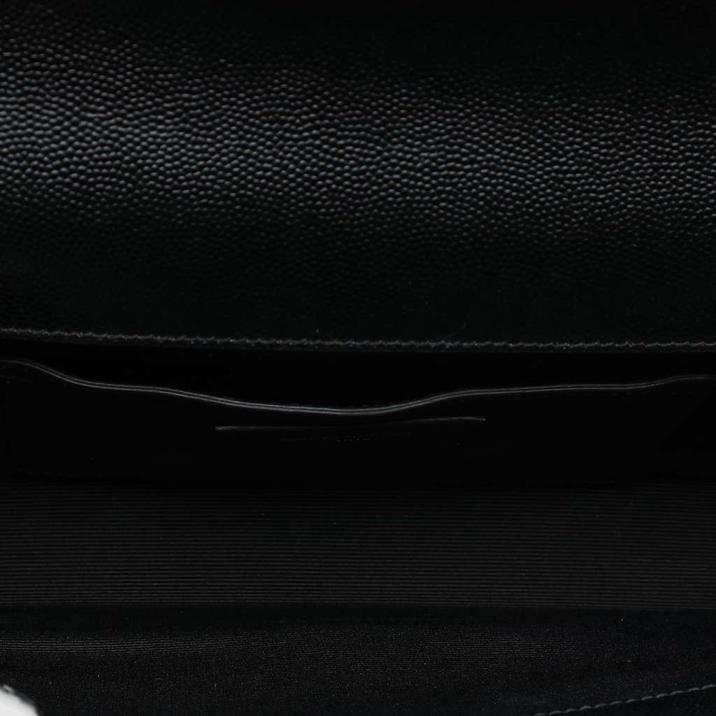 Saint Laurent Grain De Poudre Classic Monogram Studded Clutch - 4