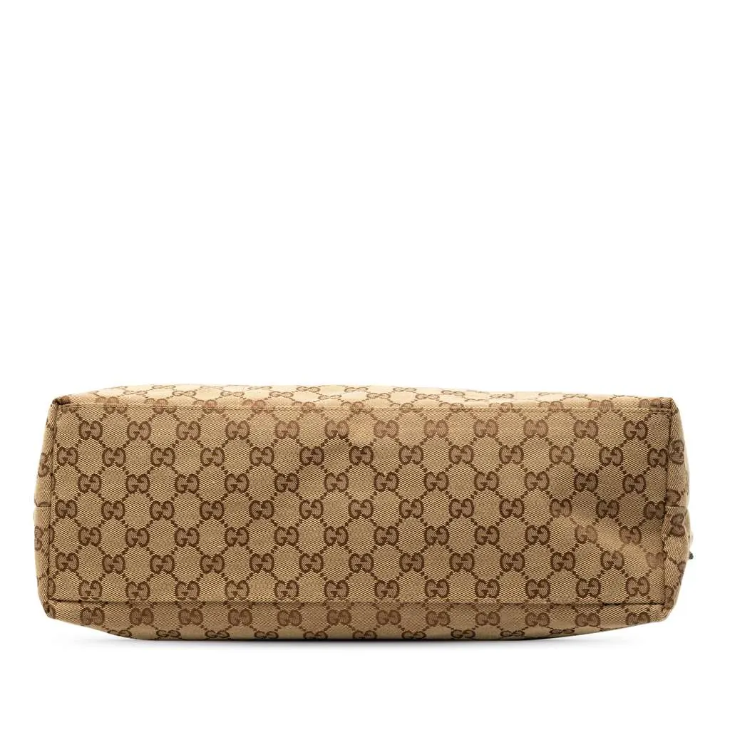 Gucci GG Canvas Web Tote Brown Canvas Very good - Inside View