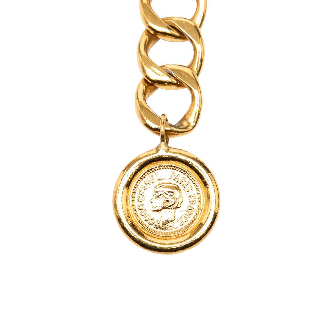Chanel Gold Plated CC Medallion Chain Belt - 2