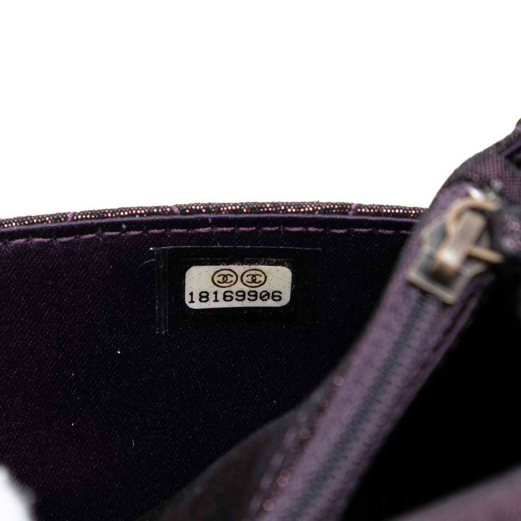 Chanel Quilted Iridescent Lambskin Tartan Button Wallet On Chain - 5