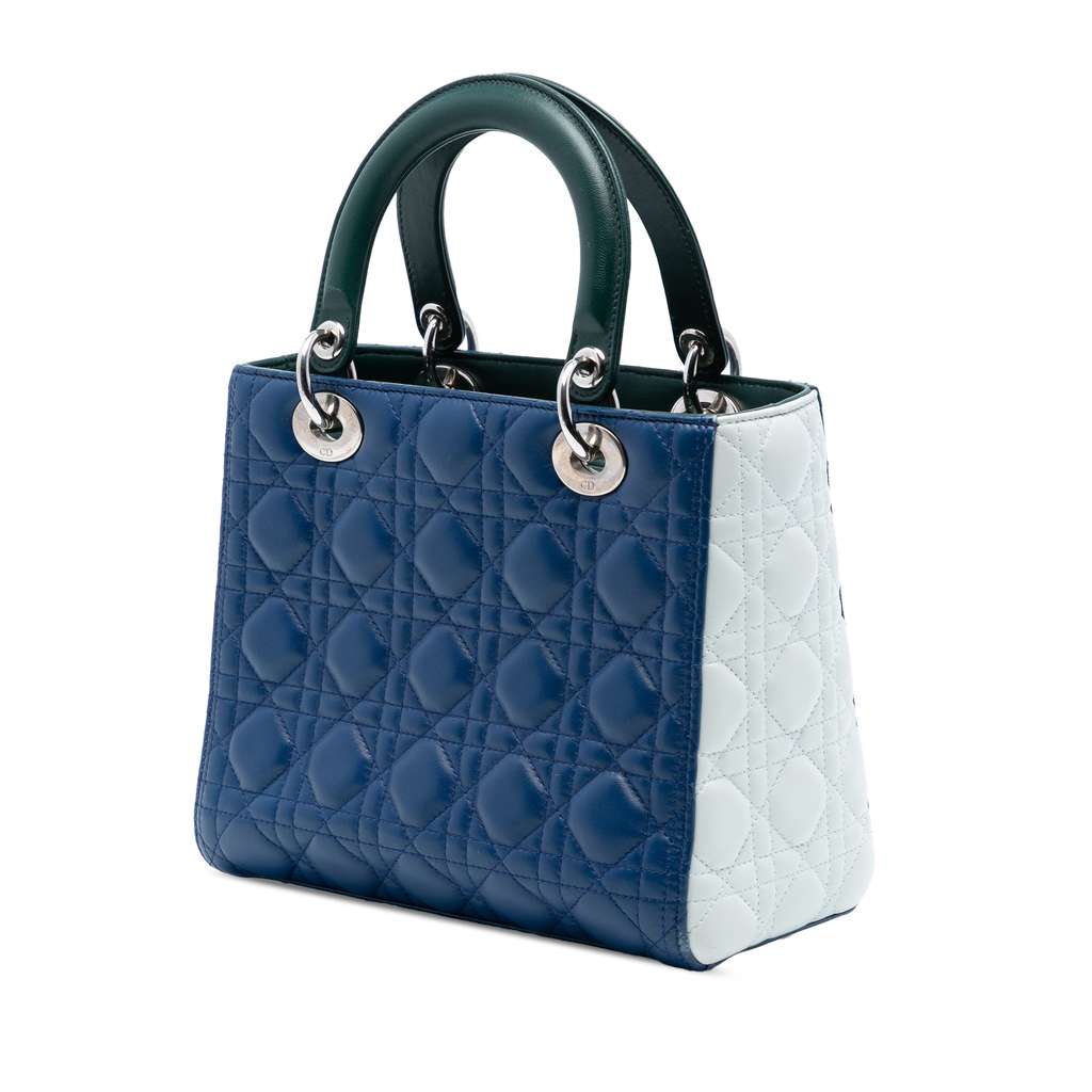 Dior Medium Tricolor Lambskin Cannage Lady Dior - 2
