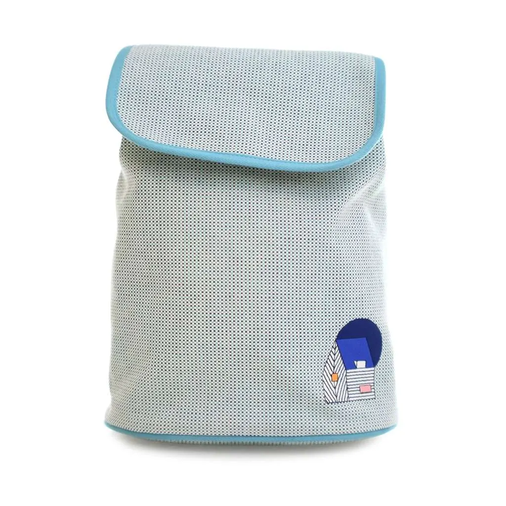 Hermès Canvas Les Cabanes Backpack Blue Canvas Very good - Front View