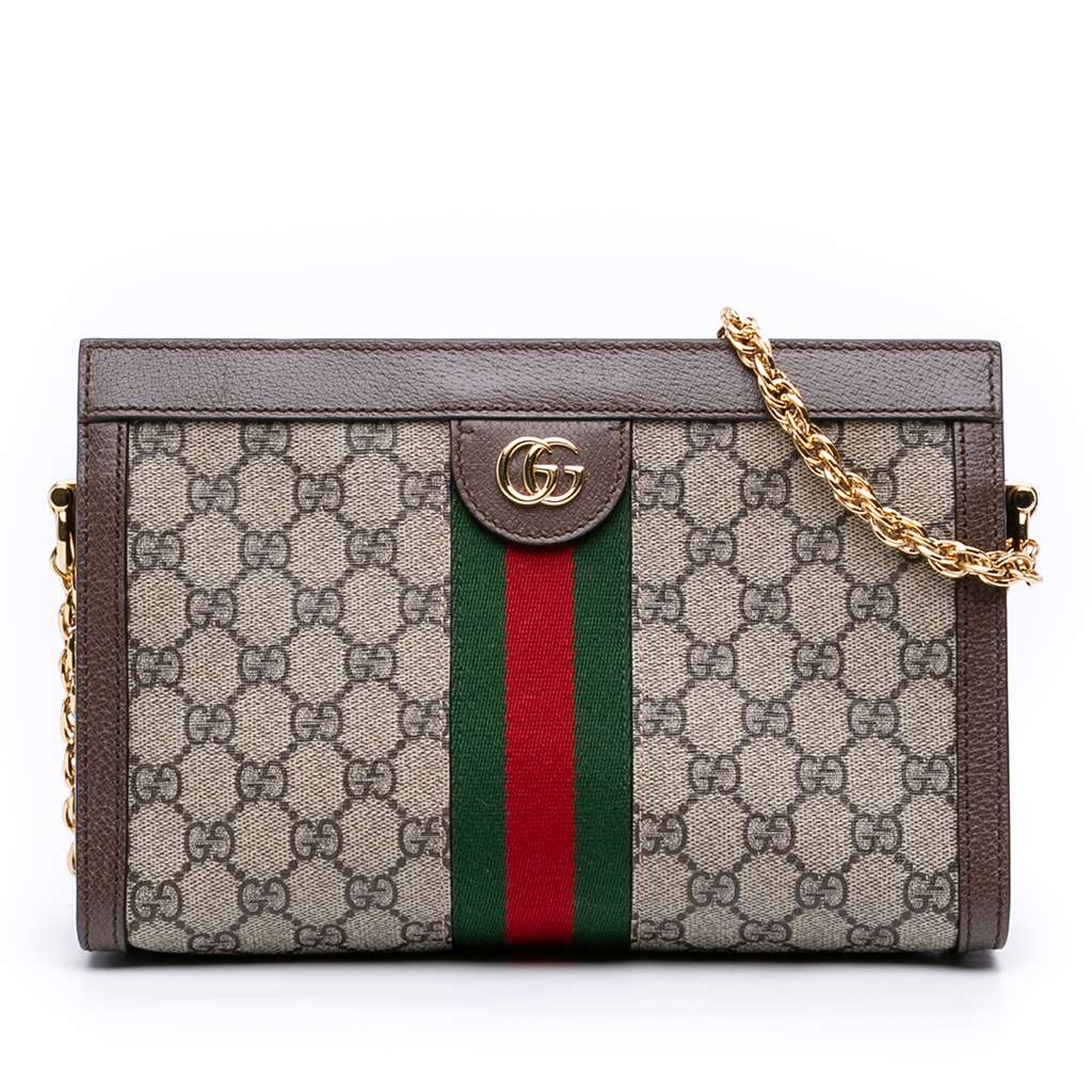 Gucci Small GG Supreme Web Ophidia Chain Crossbody