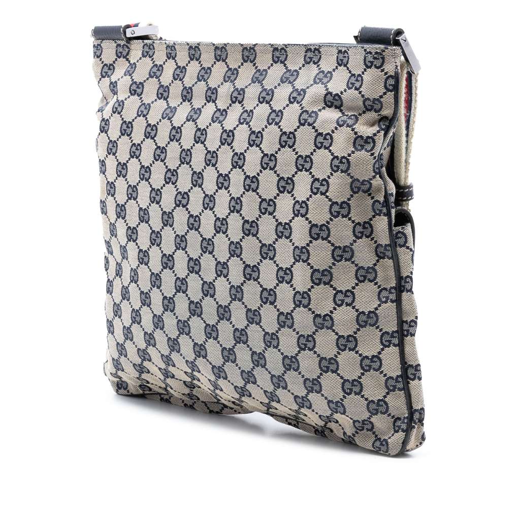 Gucci GG Canvas Web Double Pocket Crossbody - 2