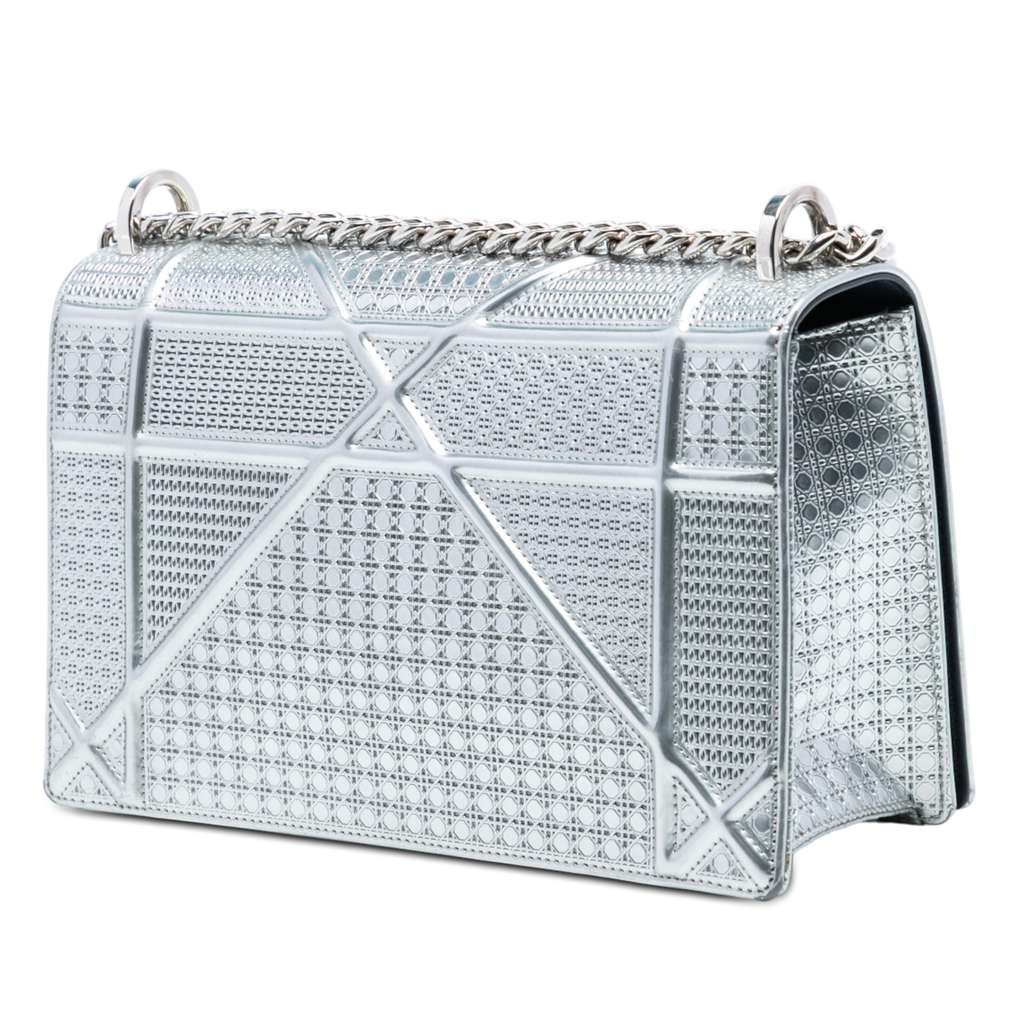 Dior Medium Metallic Patent Microcannage Diorama Flap - 2