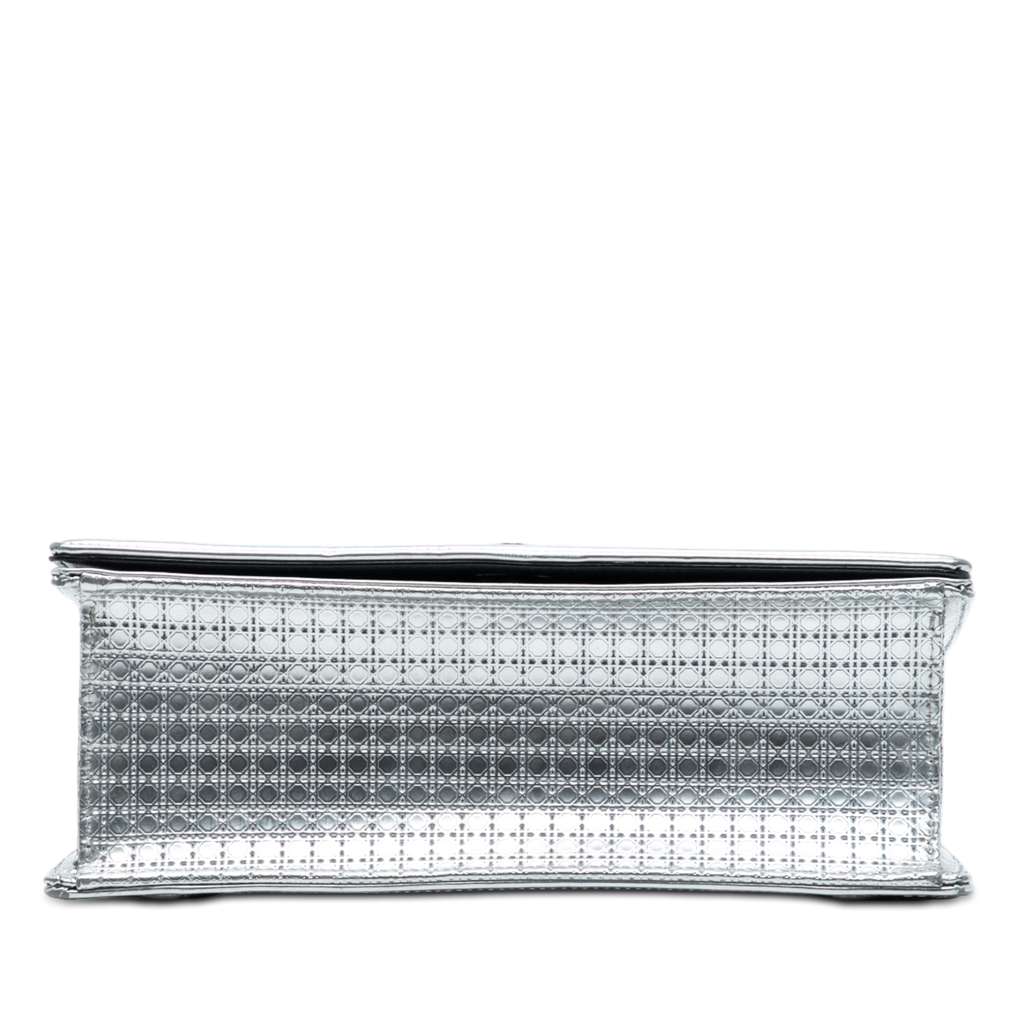 Dior Medium Metallic Patent Microcannage Diorama Flap - 3