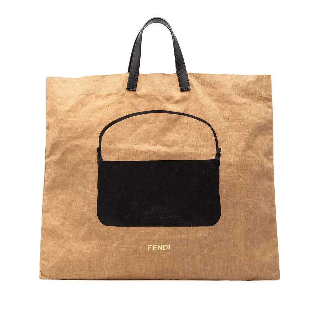 Fendi Hemp Silhouette Baguette Tote Brown Very good - Front View