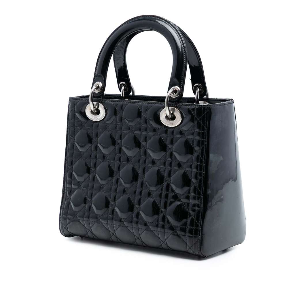 Dior Medium Patent Cannage Lady Dior - 2