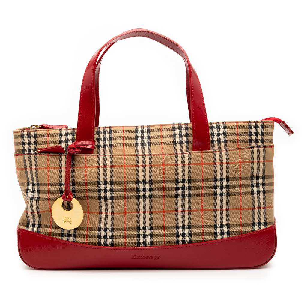 Burberry Haymarket Check Canvas Handbag