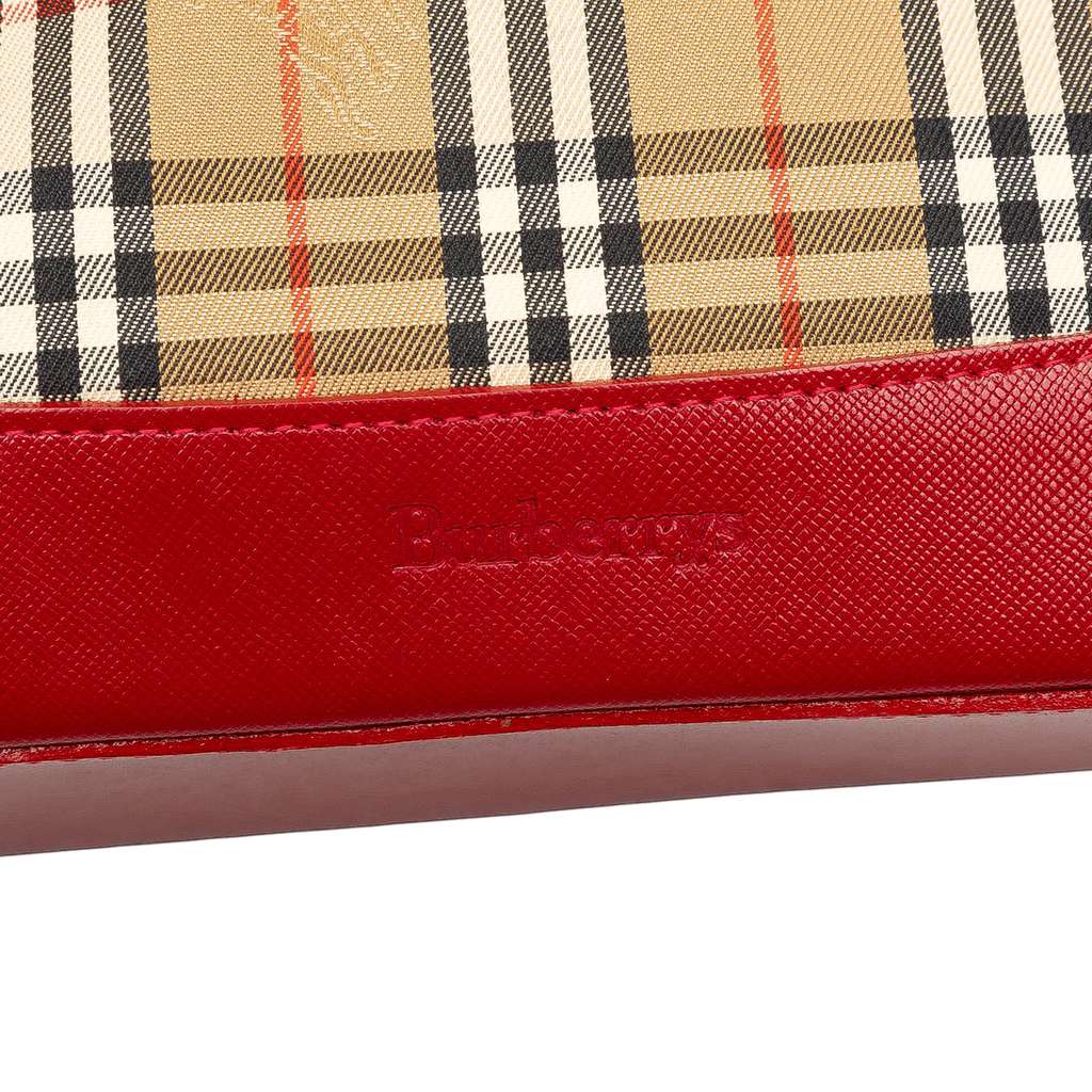 Burberry Haymarket Check Canvas Handbag - 5