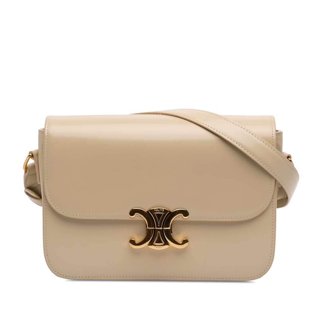 Celine Classique Shiny Calfskin Triomphe Crossbody