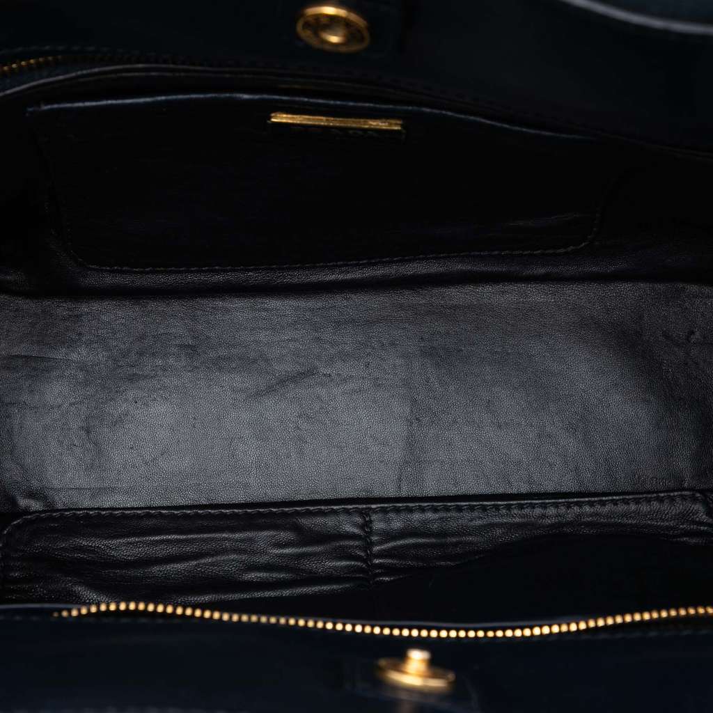 Prada Bicolor Soft Calf Double Zip Dome Satchel - 4