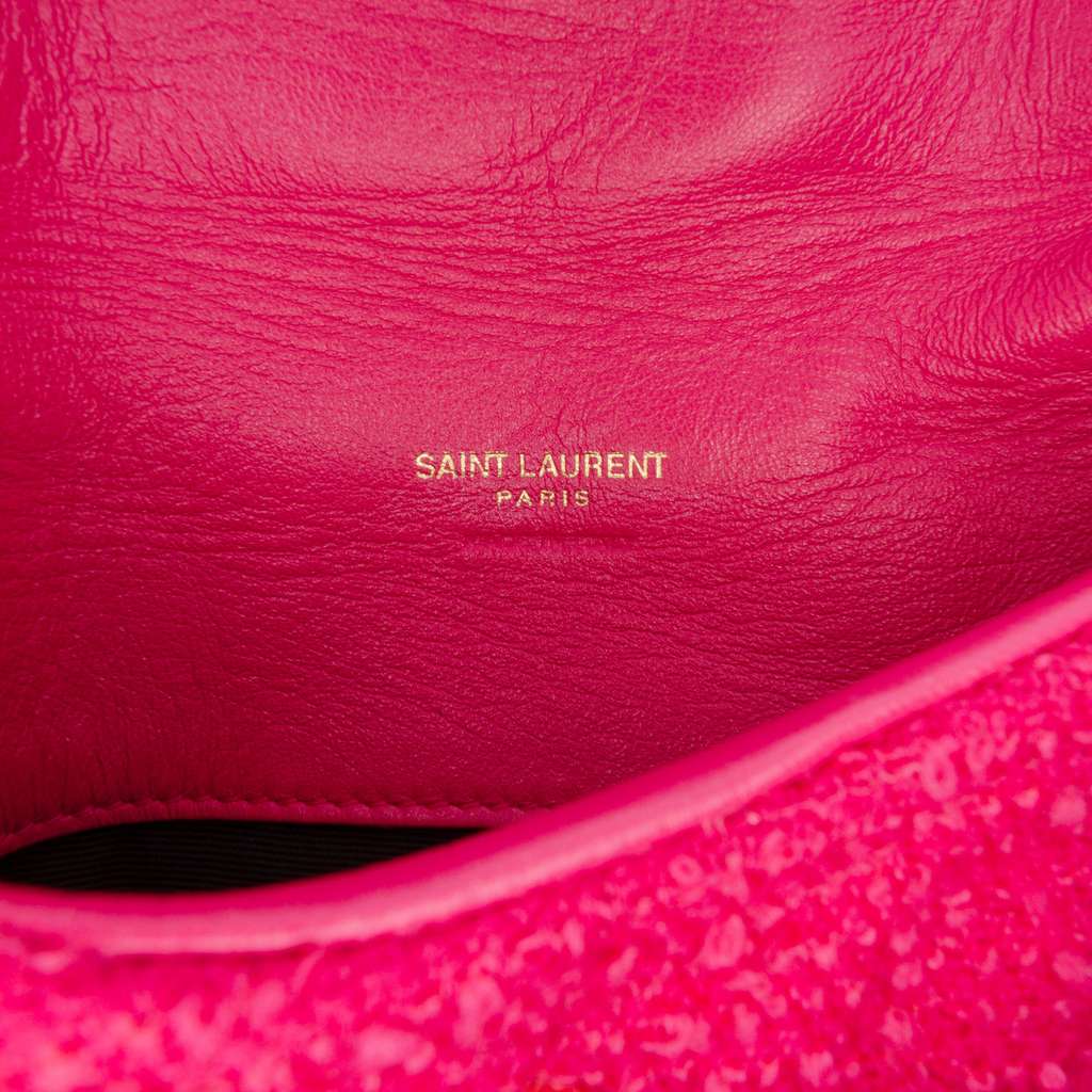 Saint Laurent Toy Matelasse Boucle Tweed Monogram LouLou Puffer Crossbody - 5