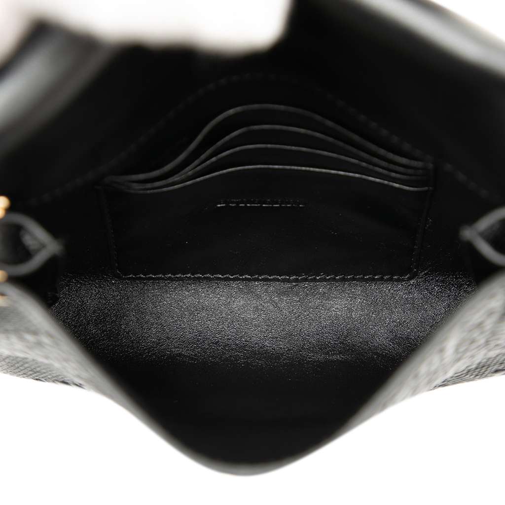 Burberry Embossed Grain Check Leather Langley Crossbody - 4