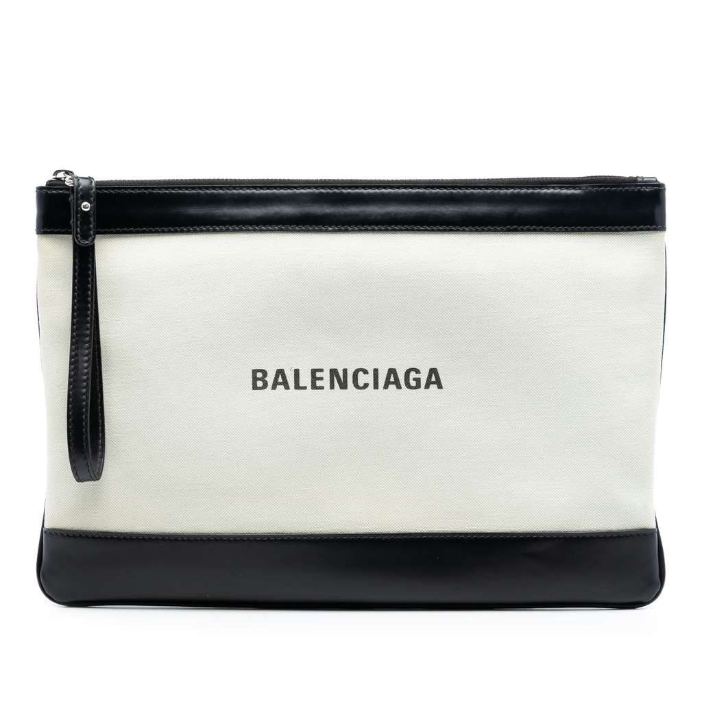 Balenciaga Canvas Navy Clip M