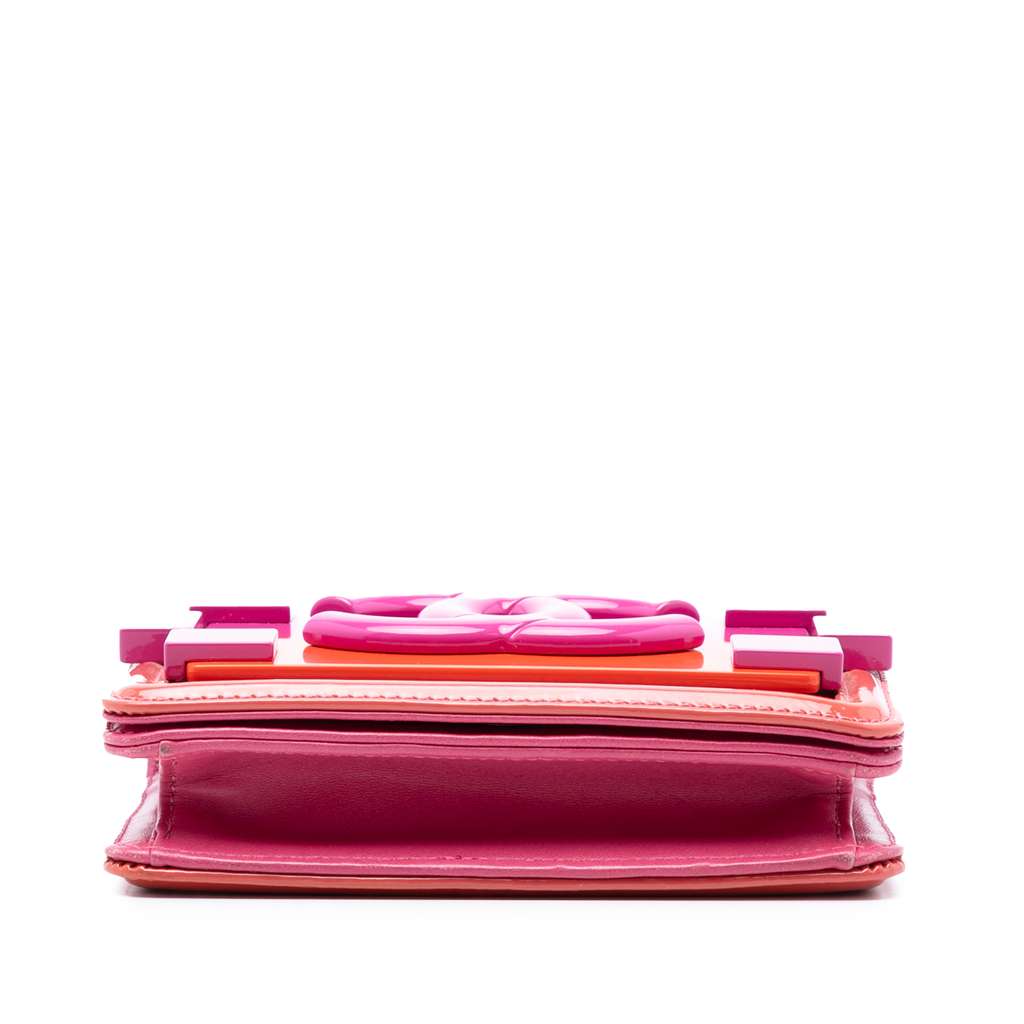 Chanel Mini Ombre Acrylic and Patent Boy Brick Flap - 3