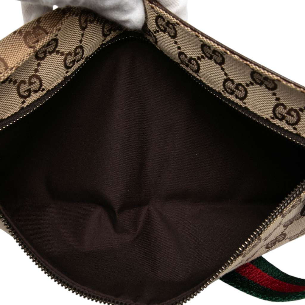 Gucci GG Canvas Web Double Pocket Belt Bag - 4