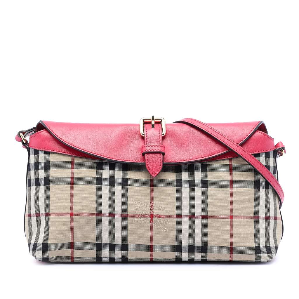 Burberry Haymarket Check Canvas Leah Crossbody