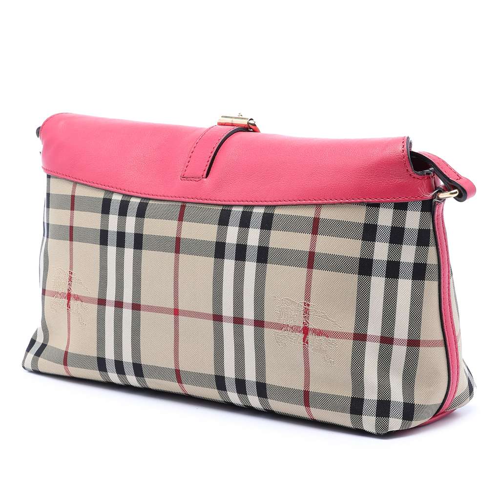 Burberry Haymarket Check Canvas Leah Crossbody - 2