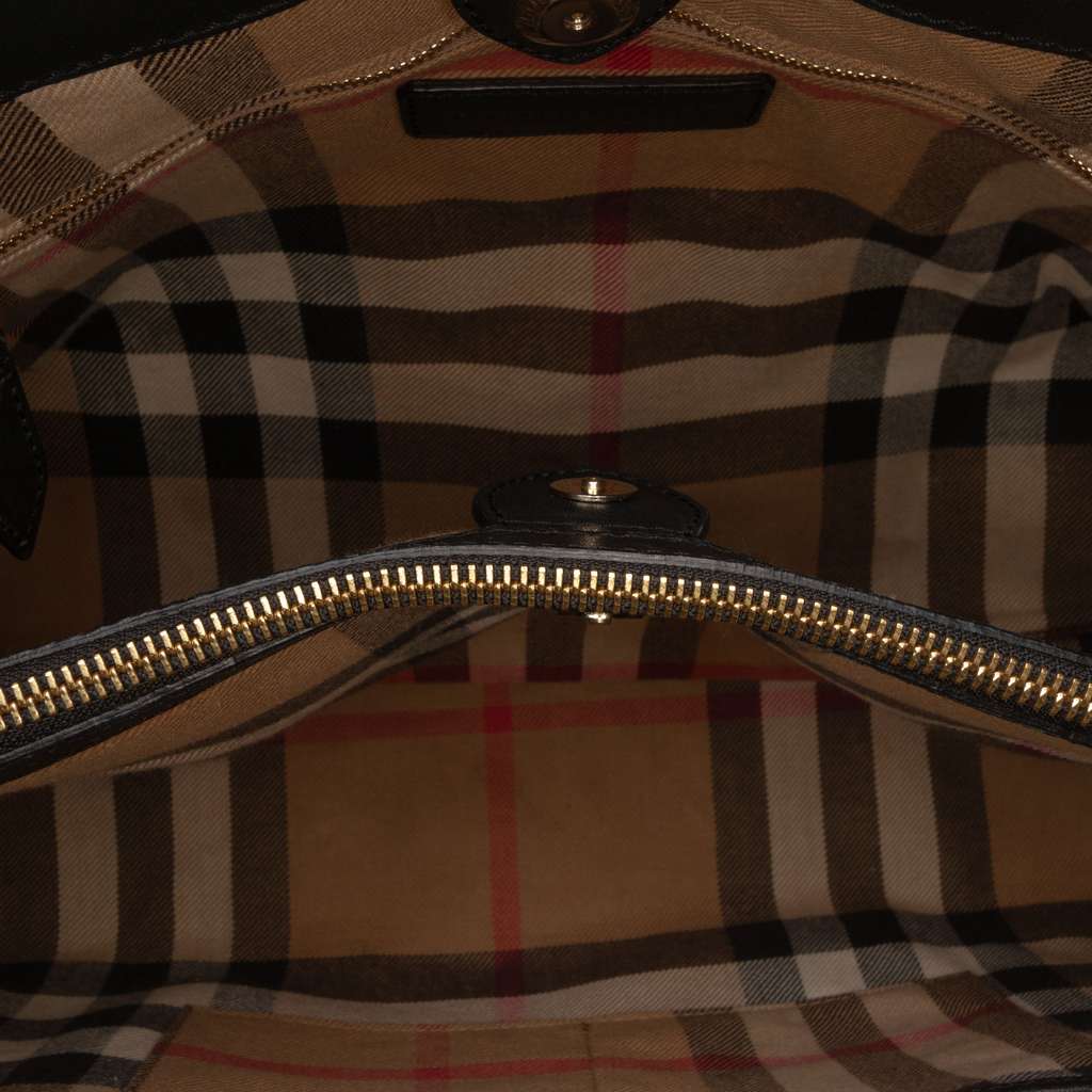 Burberry Large Leather and House Check Banner Satchel - 4