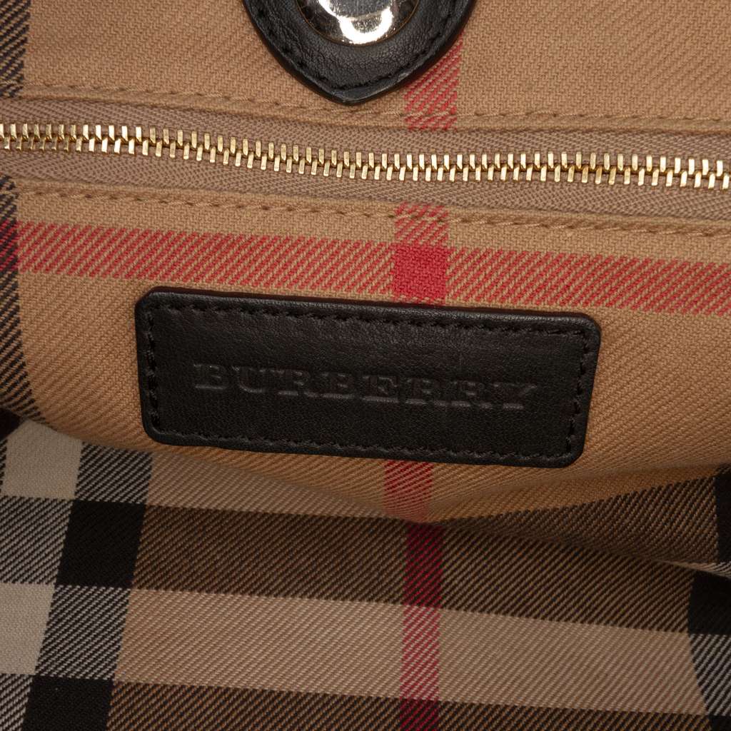 Burberry Large Leather and House Check Banner Satchel - 5