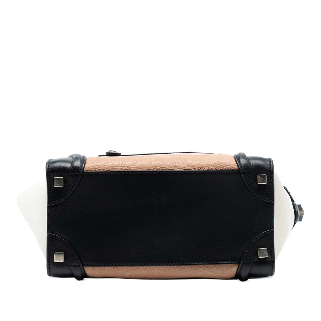 Celine Micro Tricolor Leather Luggage Tote - 3