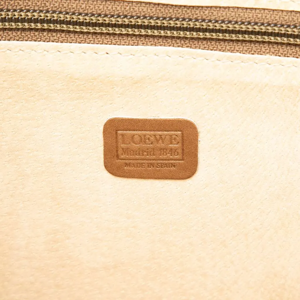 Loewe Leather Anagram Briefcase Brown Leather Good - Box View