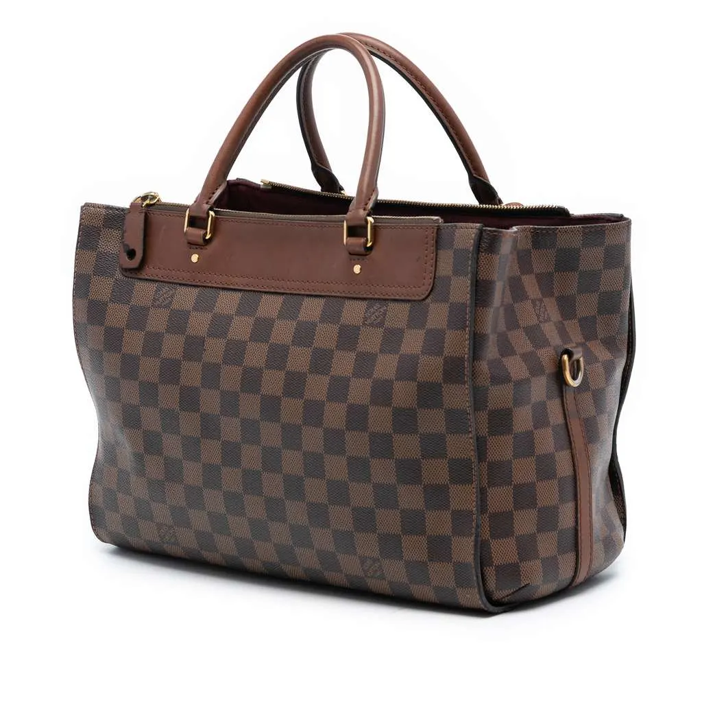 Louis Vuitton Damier Ebene Greenwich PM Brown Good - Back View