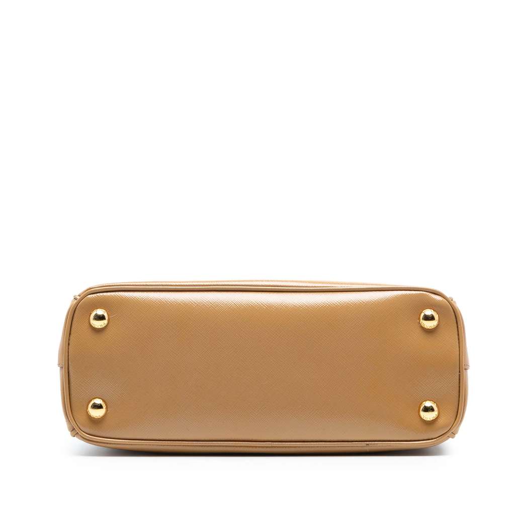 Prada Small Saffiano Vernice Galleria Double Zip Satchel - 3