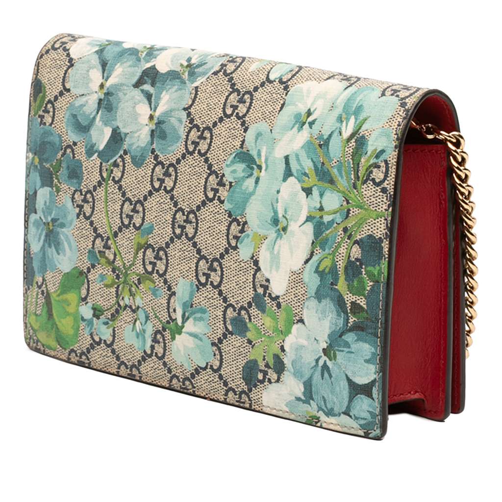 Gucci GG Supreme Blooms Wallet On Chain - 2