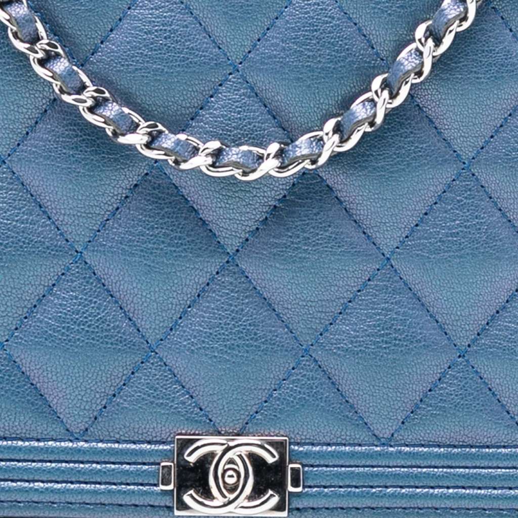 Chanel Quilted Calfskin Boy Wallet on Chain - 5