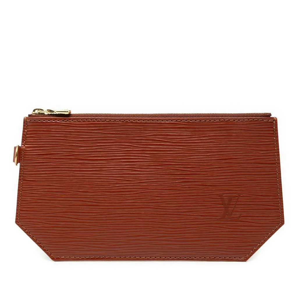 Louis Vuitton Epi Sac D Epaule Pouch Brown Leather Very good - Front View