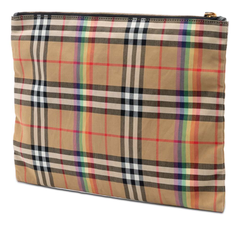 Burberry House Check Canvas Rainbow Clutch - 2