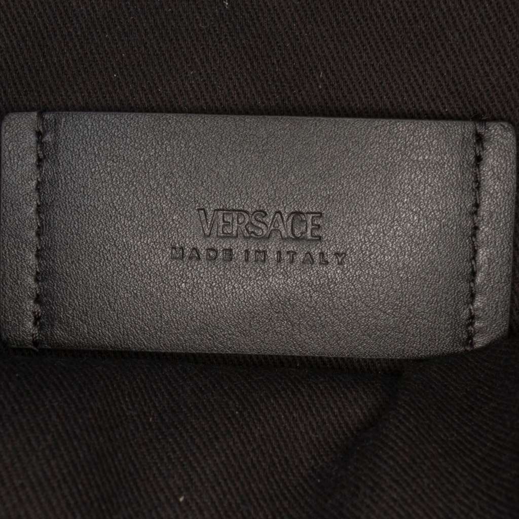 Versace Crystal Embellished Leather Clutch - 5