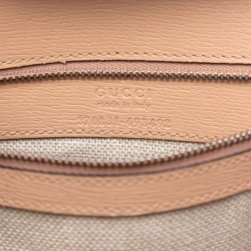 Gucci Small Calfskin Blooms Bamboo Daily Satchel - 5