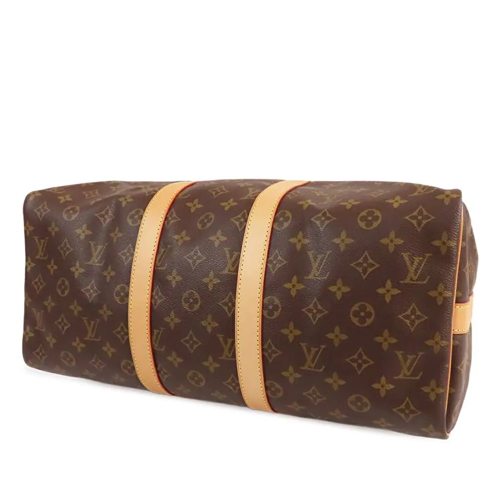 Louis Vuitton Monogram Keepall Bandouliere 45 Brown Good - Inside View