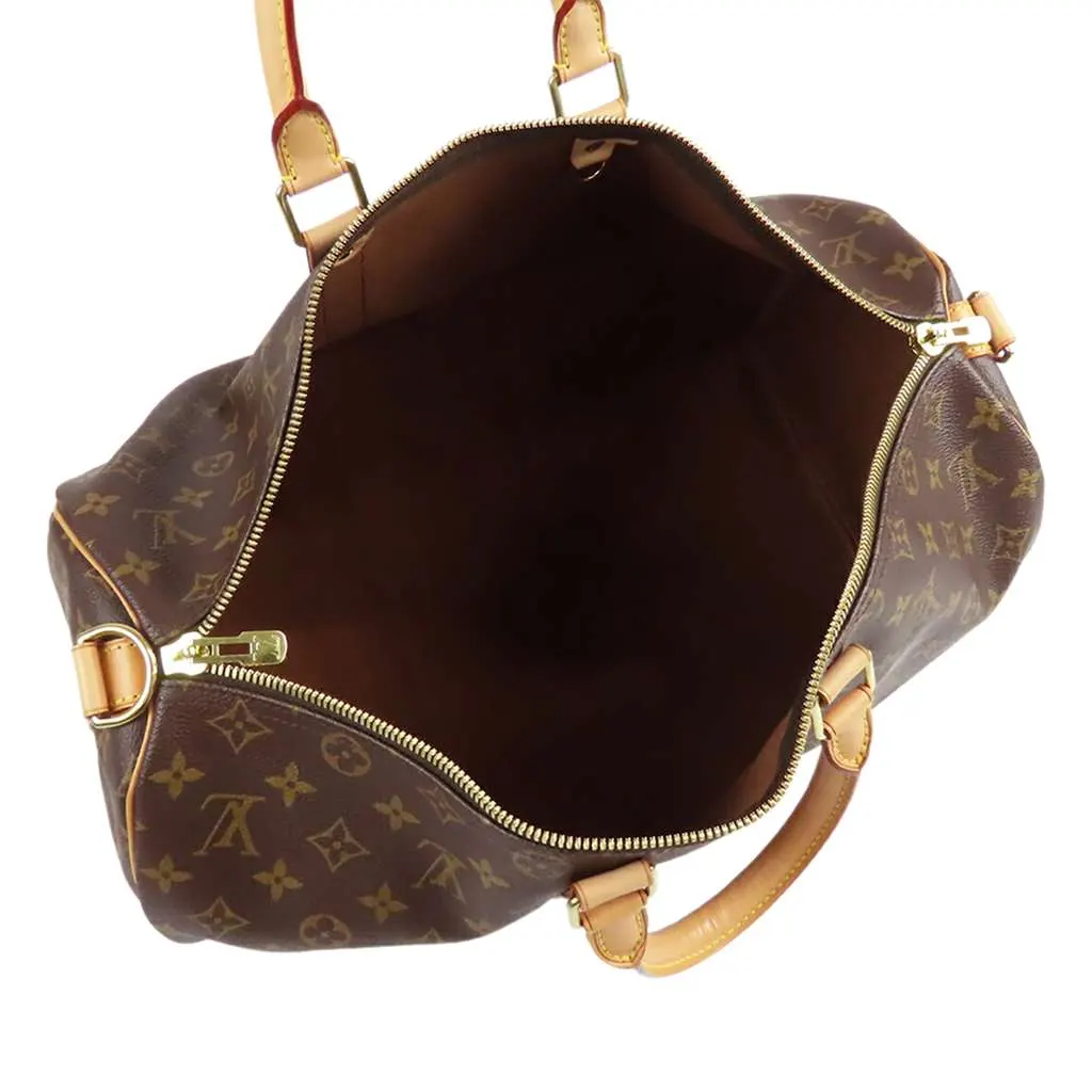 Louis Vuitton Monogram Keepall Bandouliere 45 Brown Good - Model View