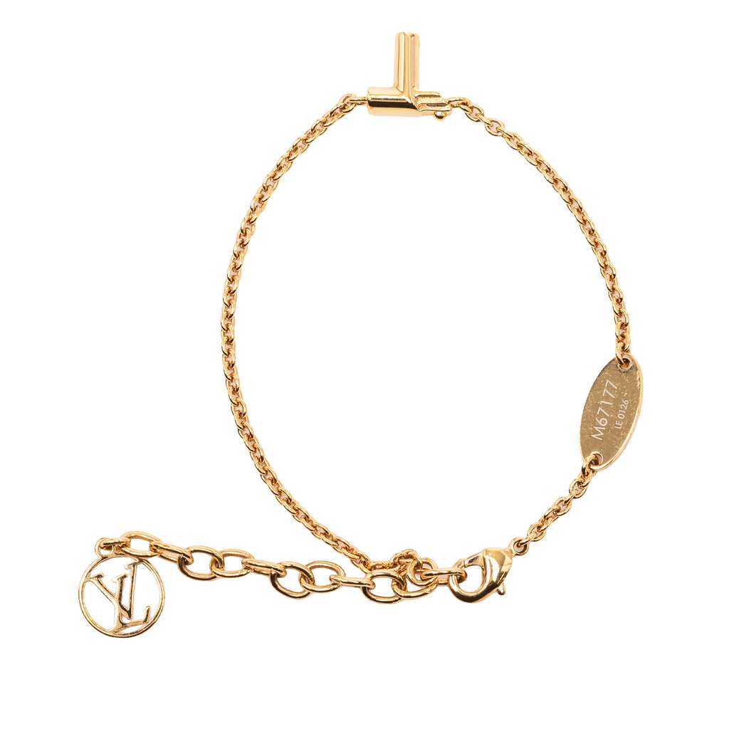 Louis Vuitton Gold Plated LV and Me T Bracelet - 2