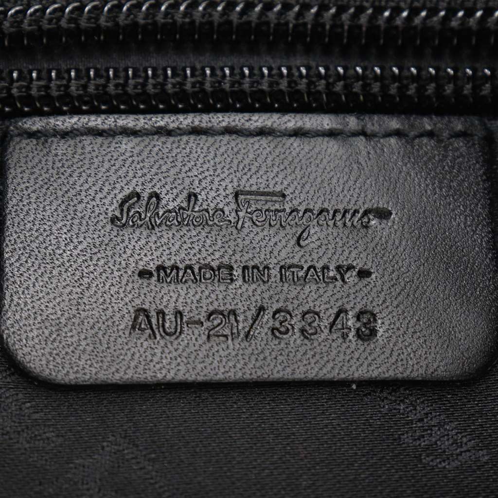 Salvatore Ferragamo Gancini Canvas Shoulder Bag - 4