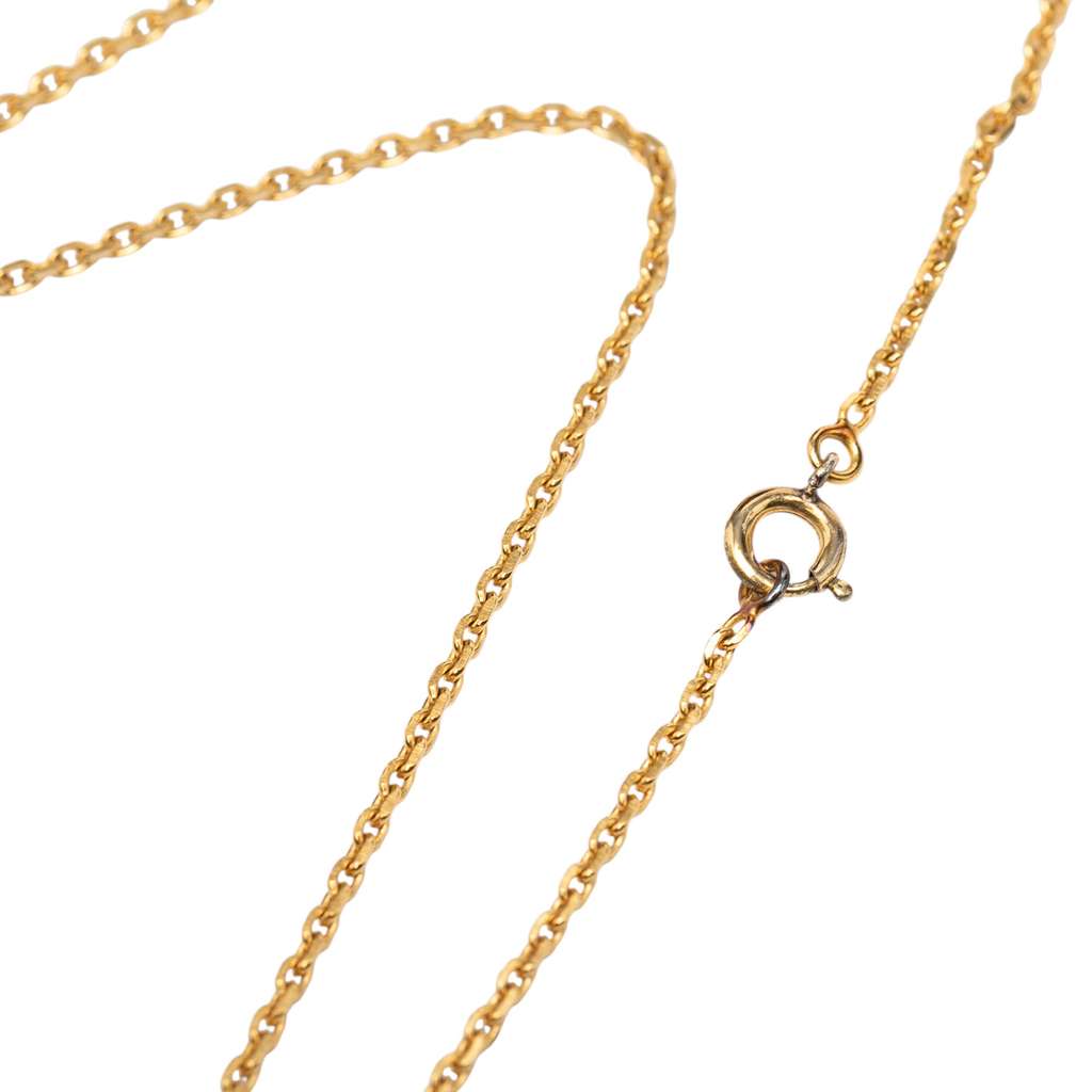 Chanel Gold Plated Enamel CC Pendant Necklace - 4
