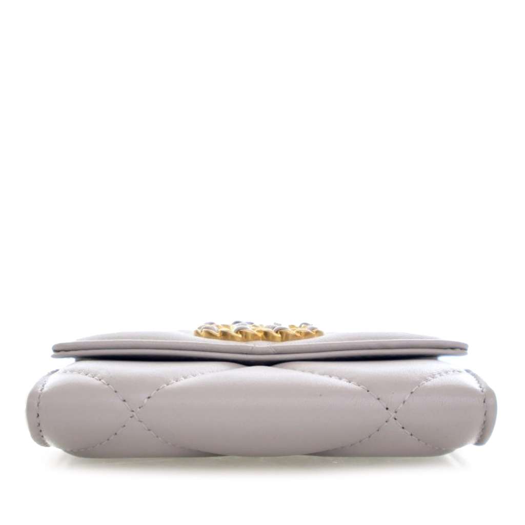 Chanel Quilted Lambskin 19 Flap Coin Purse With Chain - 3