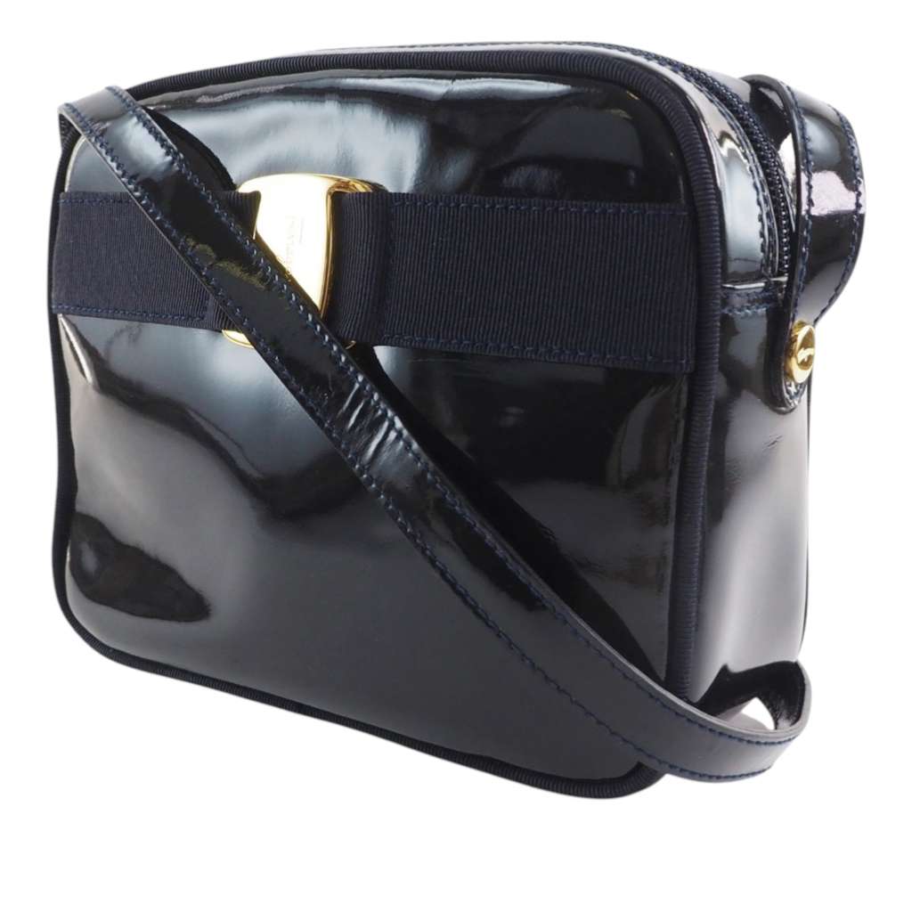 Salvatore Ferragamo Patent Vara Crossbody - 3