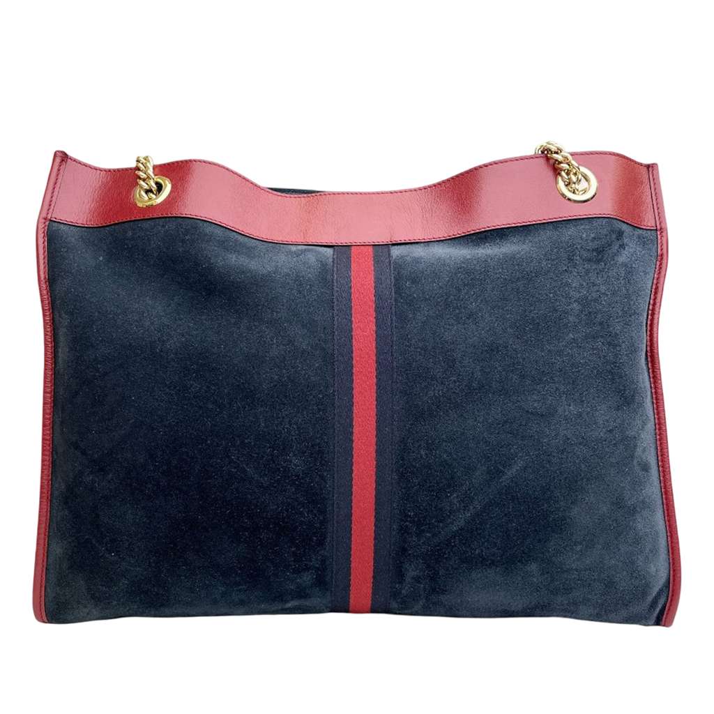 Gucci Large Web Suede Rajah Tote - 4