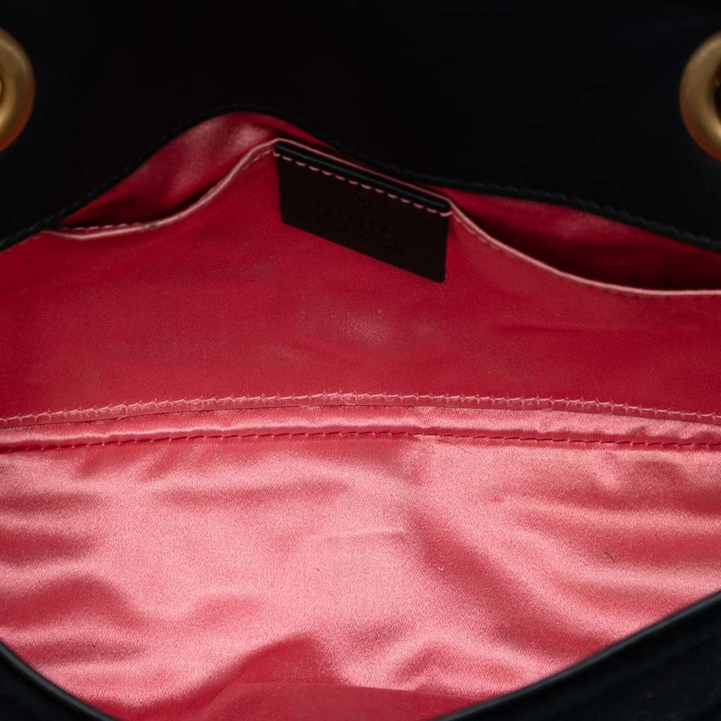 Gucci Small GG Marmont Matelasse Velvet Shoulder Bag - 4