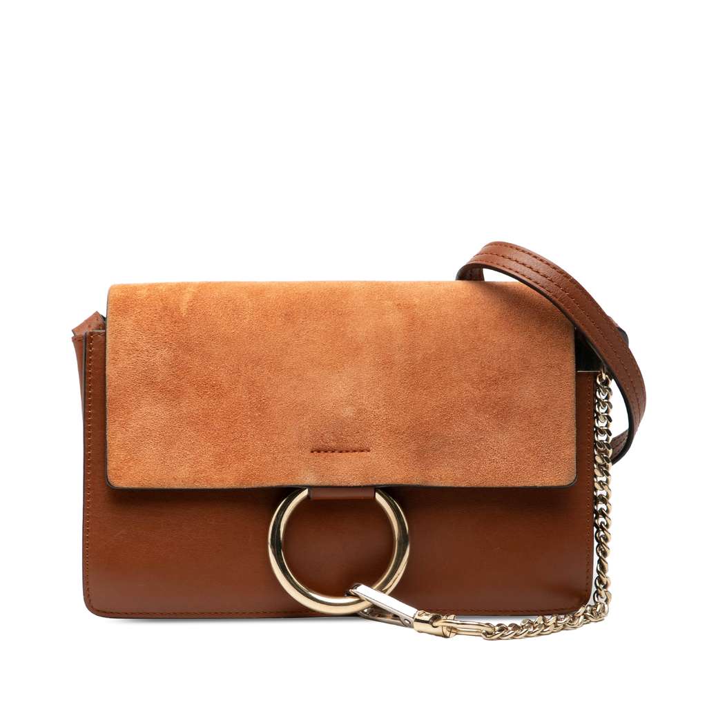 Chloé Small Suede and Calfskin Faye Crossbody