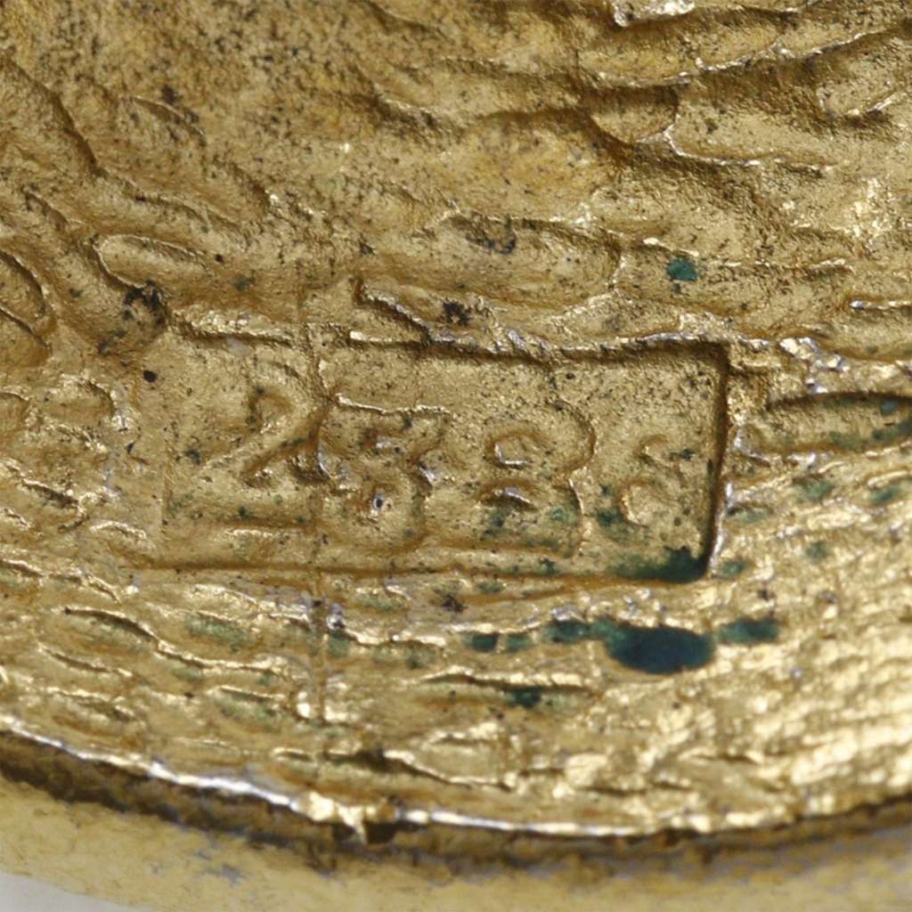 Chanel Gold Plated Rue Cambon Medallion Clip On Earrings - 4