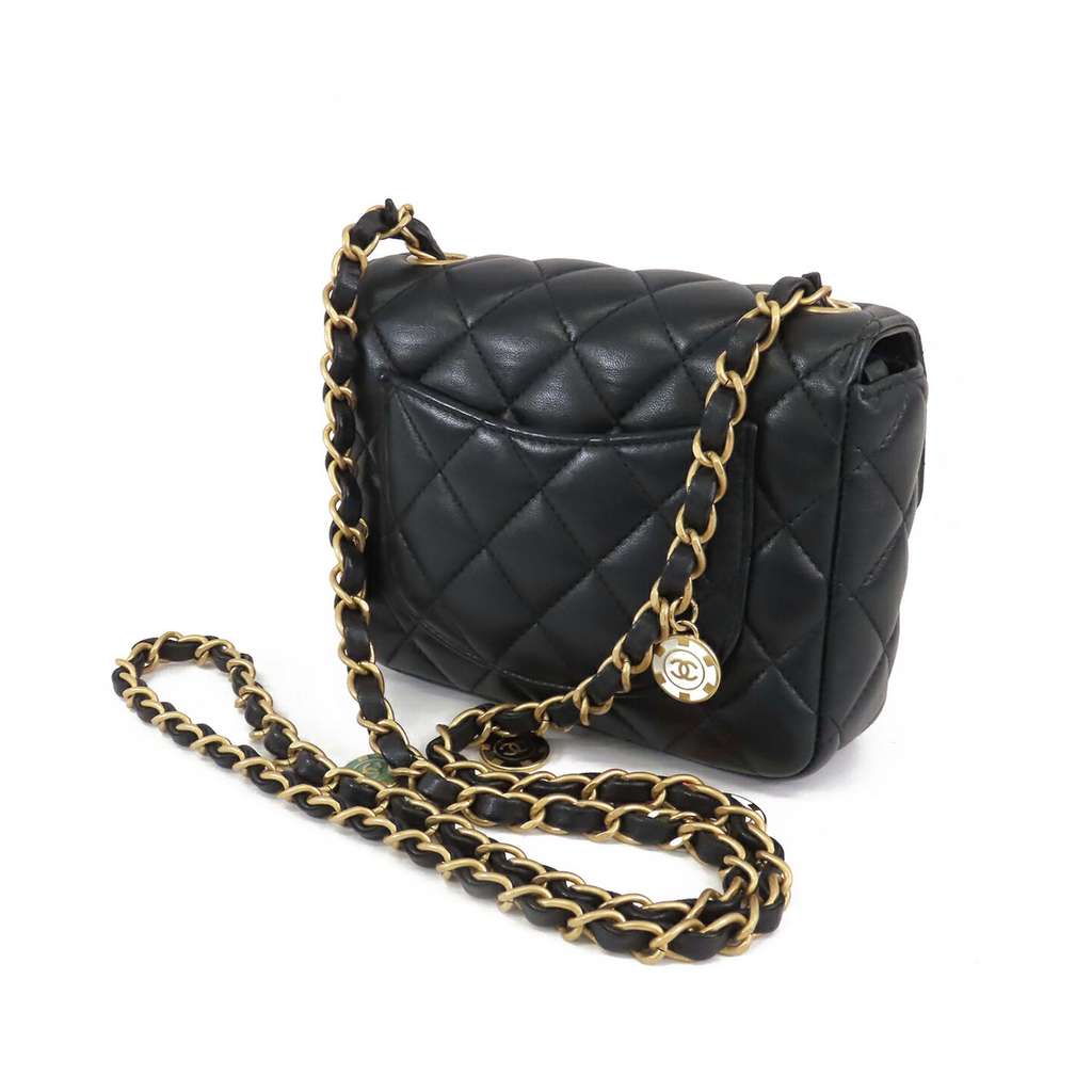 Chanel Mini Square Classic Lambskin Casino Royale Charms Single Flap - 2