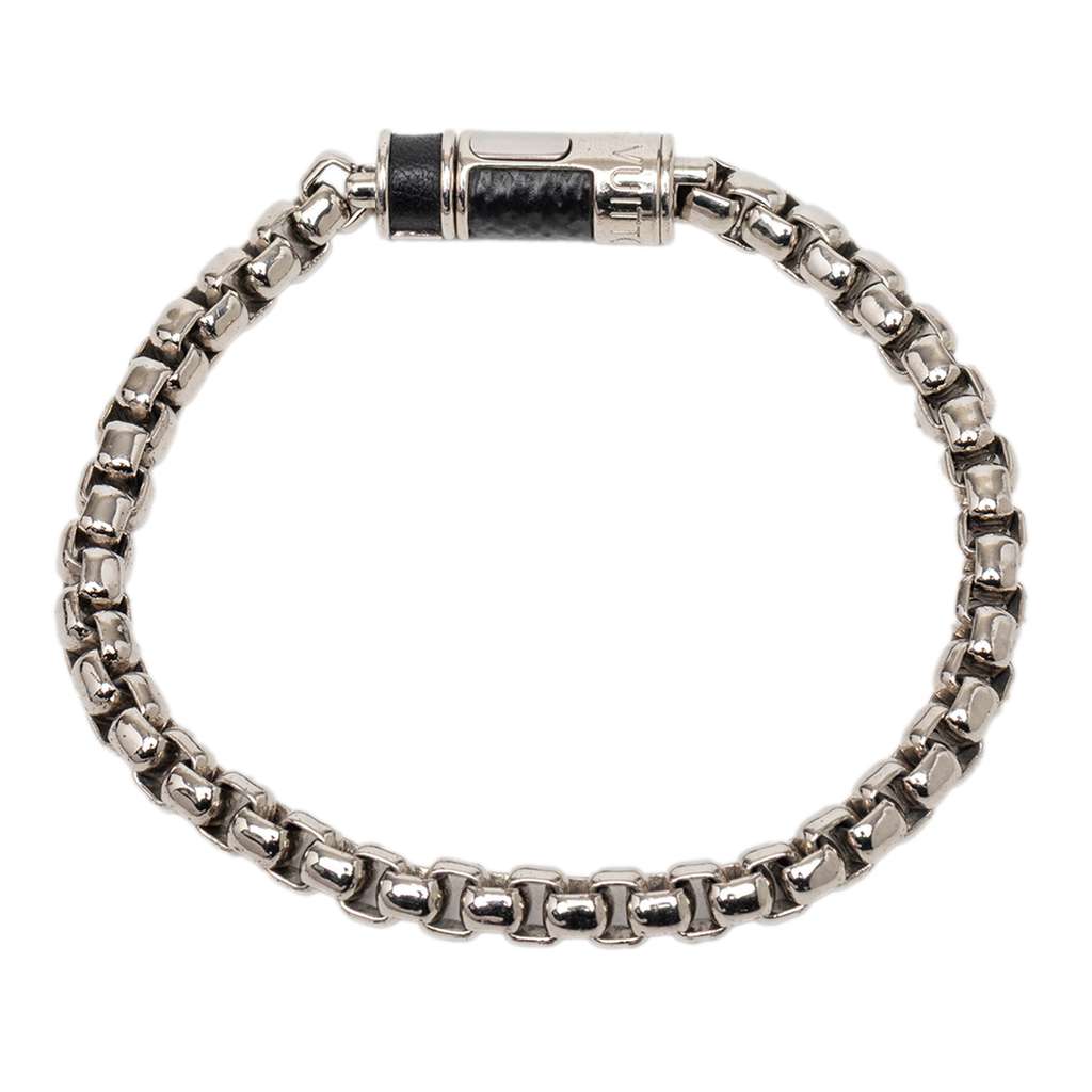 Louis Vuitton Silver Plated Monogram Eclipse Chain Bracelet - 3